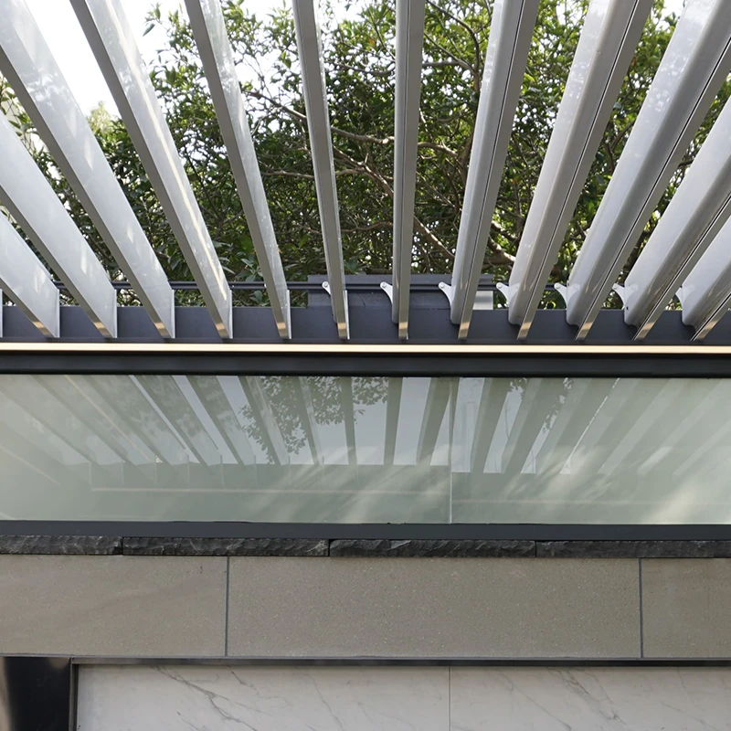 China Manufacturer Motorized Waterproof Louver Roof Gazebo Garden Bioclimatic Aluminum Arches Arbours Pergola Canopy