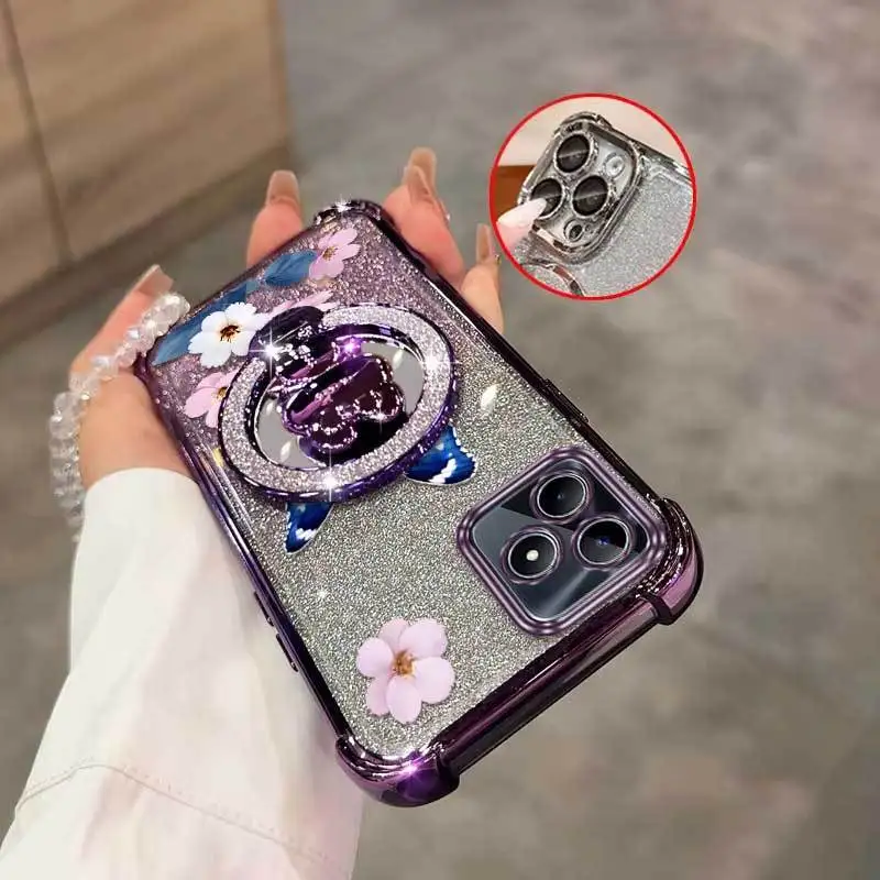 Deeply Spread Wings Phone Case with Bracket and Lanyard