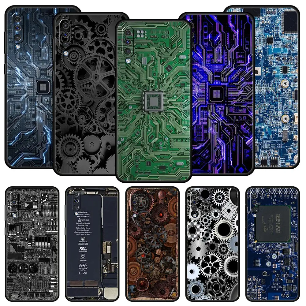 

For Samsung Galaxy A52 A42 A14 5G Case A22 A32 A12 A70 A50 A40 A20s A30 A10s A20e A10 A02 A04S Cover motherboard Circuit board