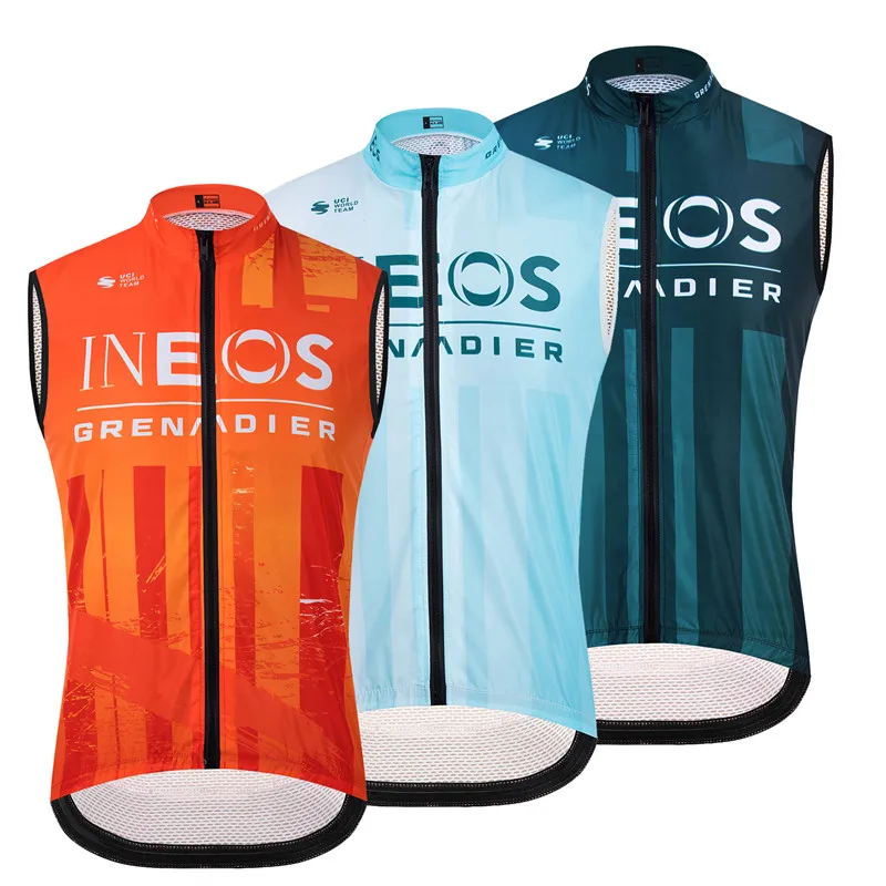 Cycling Jersey Ineos Cycling Compressed Summer Windproof Lightweight Sleeveless Men's Mountain Cycling Sweatshirt Pro Team