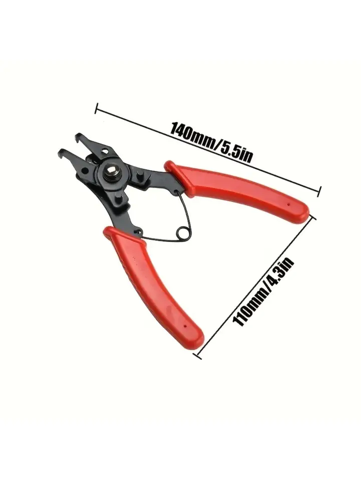 4-In-1 Circlip Pliers Set Snap Ring Pliers Multi Crimp Removable Plier Head Retaining Circlip Pliers Hand Tools Multifunctional image 3