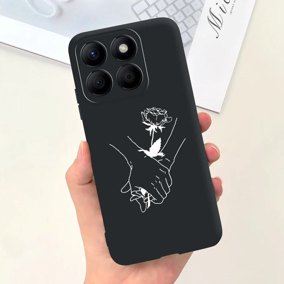 Lovely Heart and Floral Painted Soft Bumper Case