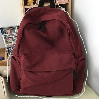Zaino a spalla singola antifurto in tela di grande capacità alla moda per adolescenti
