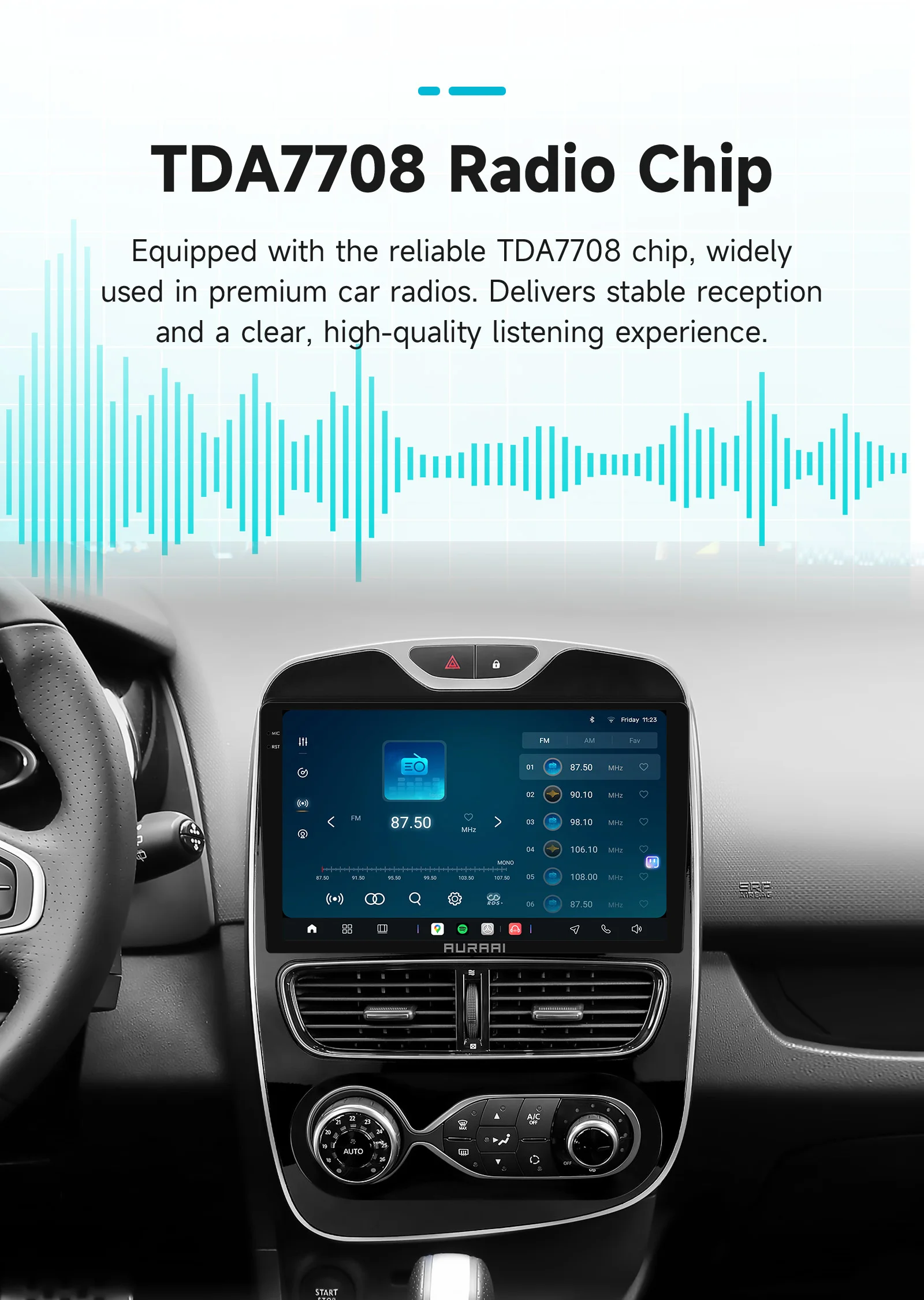 8G+256G AURAAI 2K Bildschirm für Renault Clio 4 2012 - 2019 Autoradio CarPlay Android Auto 4G WIFI GPS DSD ADAS Dual-Mikrofon 360 ° Kamera – Detail 22