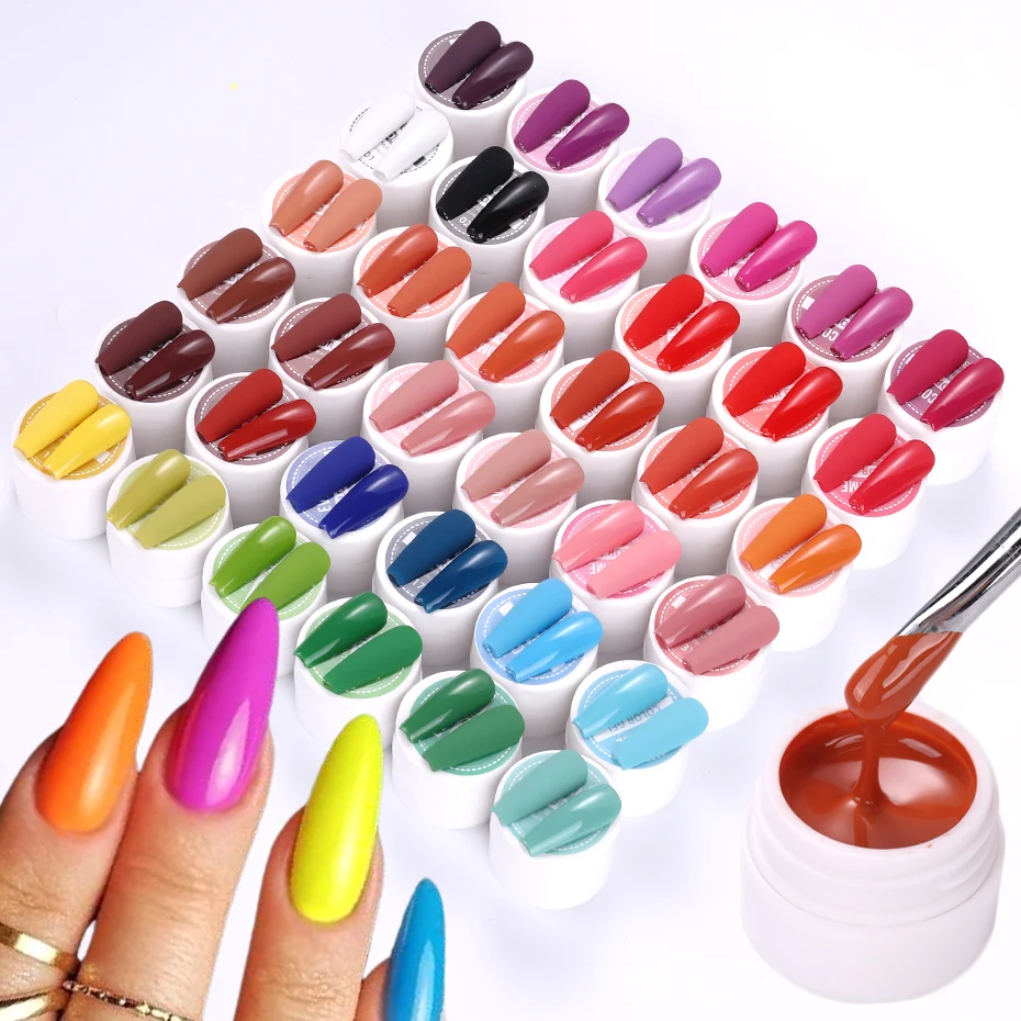 

36 Colors Gel Nail Polish Set 8ml Semi Permanent UV LED Gel Varnish Soak Off Pure Cover Nail Gel Lacquer Art Design Manicure Kit