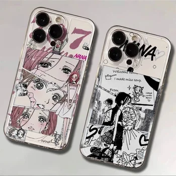 Japan Anime Nana Oosaki Phone Case For iPhone 17 16 15 14 13 12 11 Pro Max Mini SE 7 8 Plus 17E Air Shockproof Transparent Cover 1