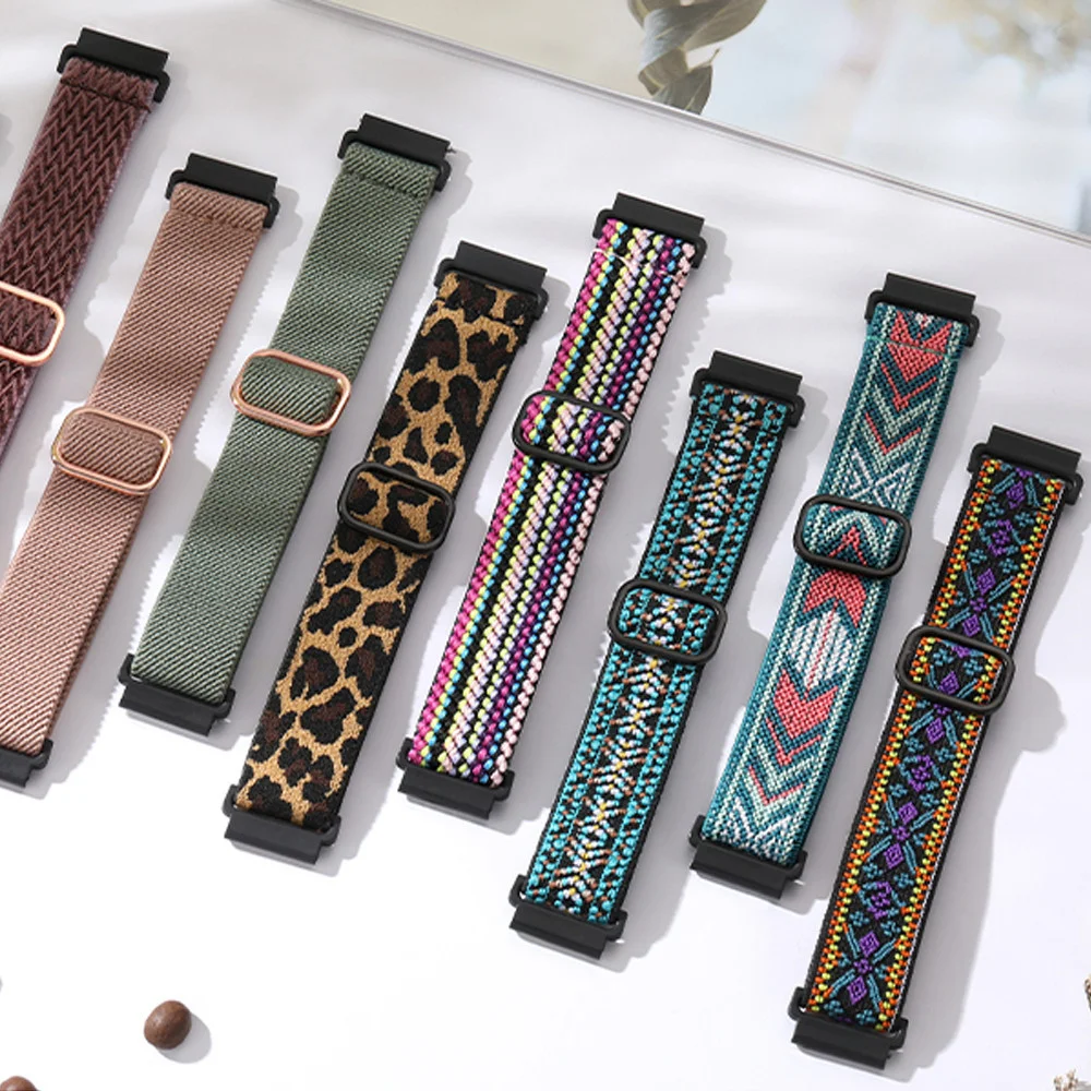Nylon Elastic Smartwatch Strap - 20mm/22mm Adjustable Band