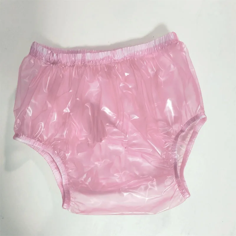 PVC Plastic Transparent Pants Sexy Unisex Underpants ABDL mens underwear adult training pants