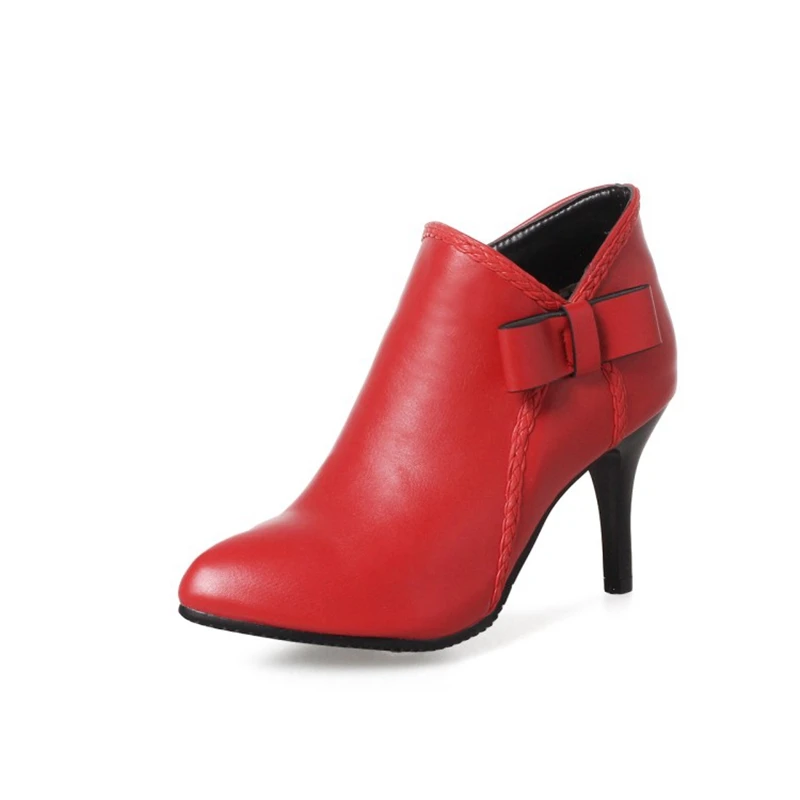 

Zapatos De Mujer 2021 Sexy Fashion Pointed Toe Leather Woman Shoes High Heels Platform Ankle Womens Plus Size Boots 32-54 17-61