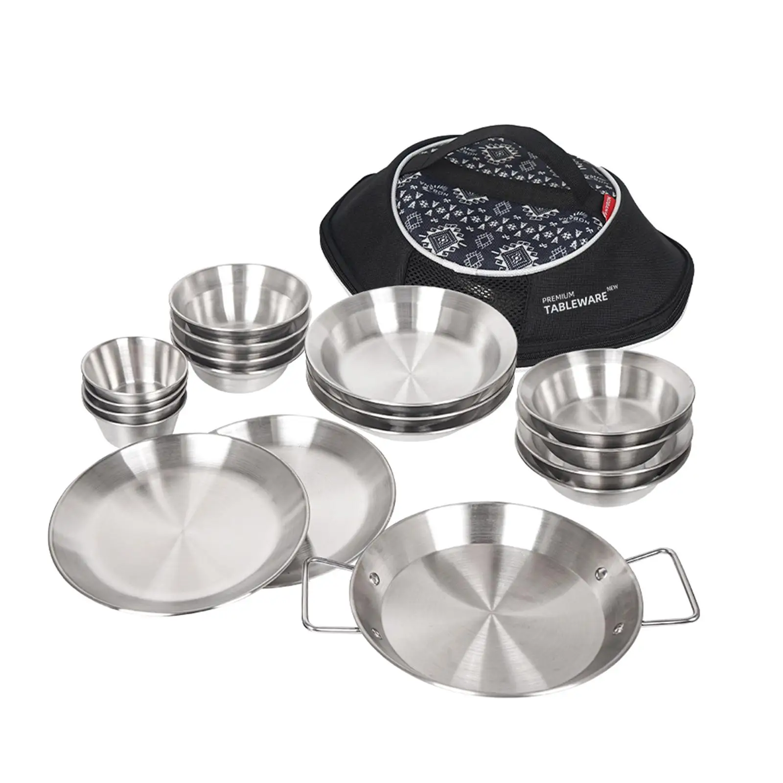 Picnic Cutlery Outdoor Goods Set Plate Durable Stainless Steel Pocket Kitchen