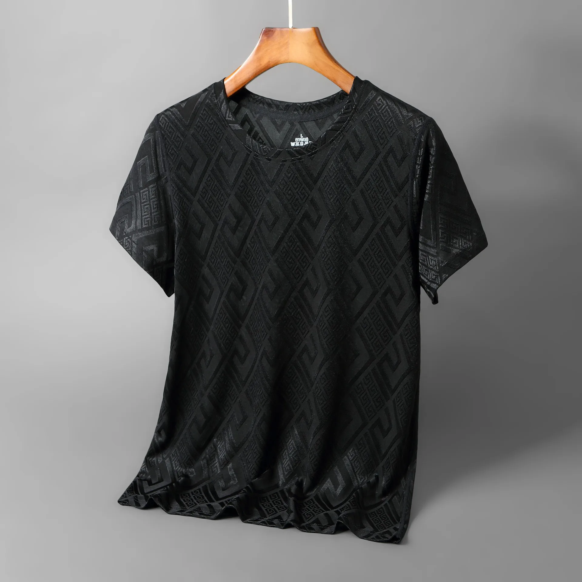 Men's T-Shirt Men's Short-Sleeved Ice Silk T-Shirt Men's Summer Pajamas Tops Homewear T-Shirt Half-Sleeved Tops Clothing with mens pajamas,mens training tshirt