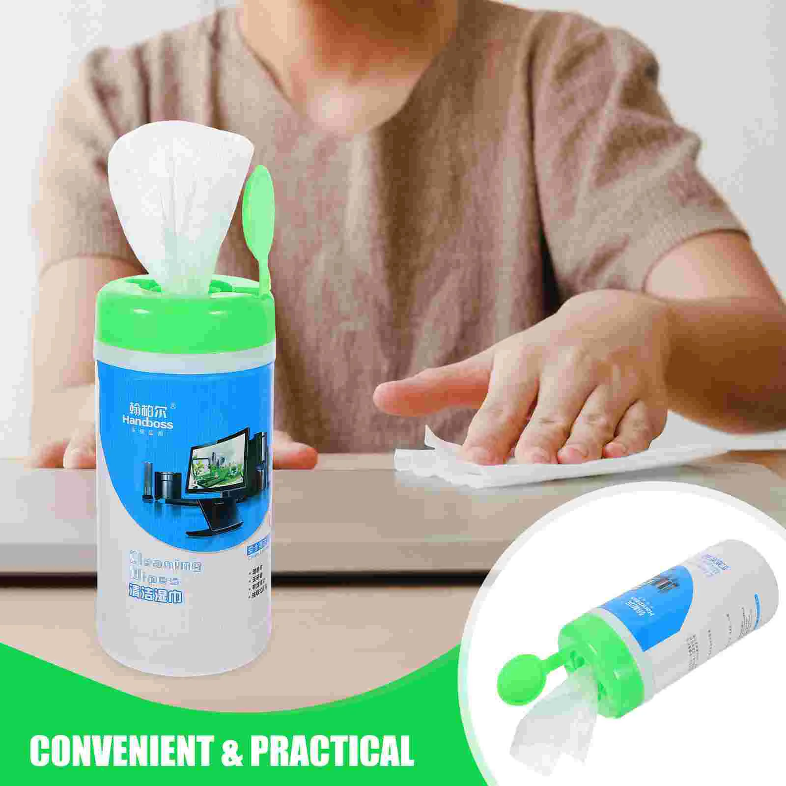 Bottle/88PCS Screen Cleaner Monitor Wipe Computer Pre-Moistened Monitor Cleaning Wipe 5