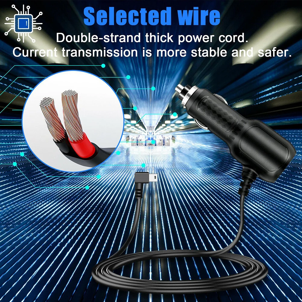 3-typen Ladekabel Dash Cam Auto Ladegerät Mini USB Kabel Micro USB Netzkabel Versorgung 12-24V auto Ladegerät Für DVR Kamera GPS – Detail 8