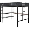 Bunk Beds Full Size Loft Bed, Desk & Shelves/Sturdy Metal Bed Frame/Noise-Free Wood Slats/Comfortable Bunk Beds 5
