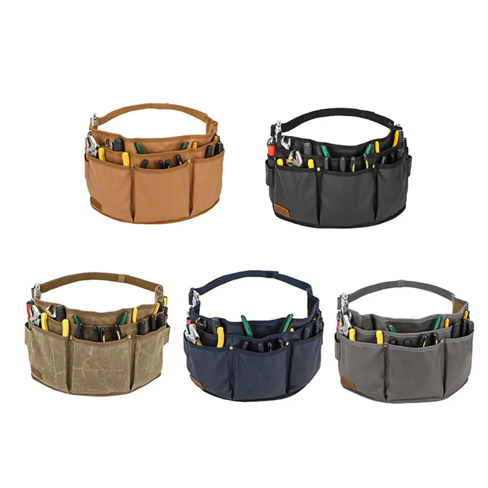 

Waist Tools Bag Practical Craftsmen, Workshops with Multiple Pockets Multifunctional Bag with Adjustable Belt Garden Tool