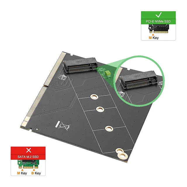 TMISHION adaptateur M.2 Carte adaptateur Dual M.2 NVMe SSD vers