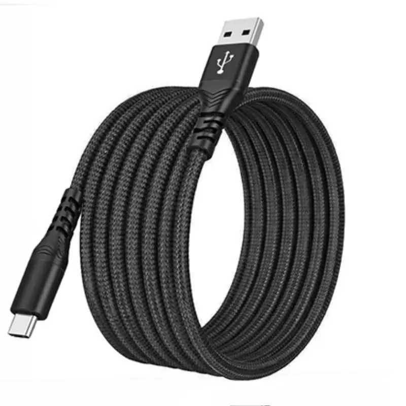 Durable Braided USB-A to USB-C Charging Cable Set - Fast Charge 60W 5A, Multiple Lengths, Data Sync Enabled