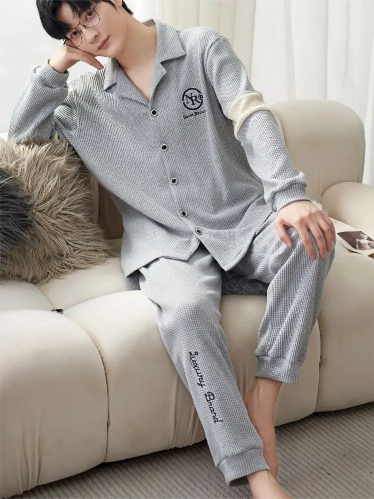 Pajamas for Couples Cotton Pajama Silk Home Clothes New in Men's Sleepwear Mens Pyjamas Nightie Full Body Sleeping Set Quilted