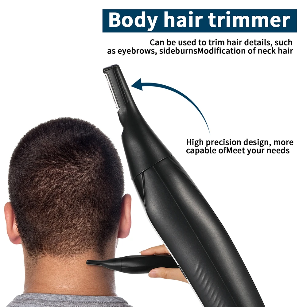 Electric Nose Hair Trimmer for Men Multi Functional Detachable Head Eyebrow Nose Ear Trimmer