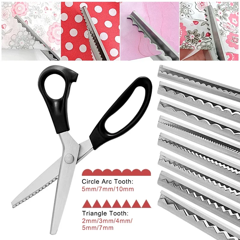 Tailor scissors Pinking Shears Zig Zag Sewing Cut Serrated Lace Scissors  Sewing Accessories Fabric Scissors DIY Craf Sewing Tool