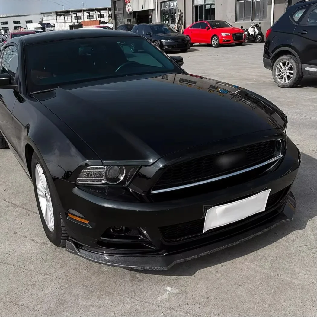 1세트 블랙 ABS 프론트 스포일러 디퓨저 립 스플리터 포드 머스탱 MK5 2013-2014용 외부 자동차 스타일링 바디 키트 액세서리