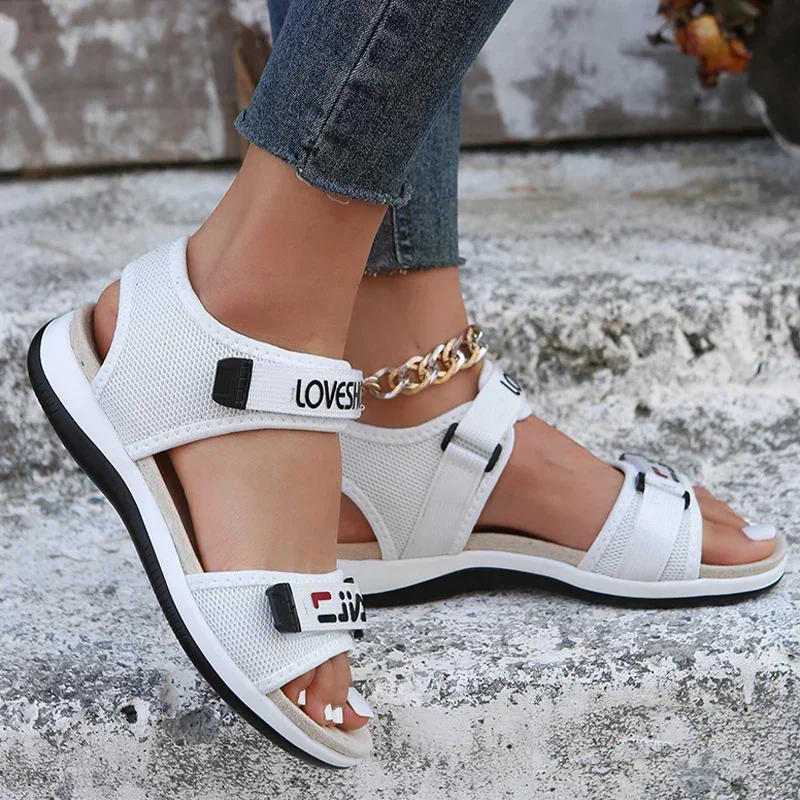 Wohnungen Frauen Sport Sandalen Sommer Freizeit schuhe neue Mode Hausschuhe Mesh Walking Running Strands chuhe Trend Femme Zapatos