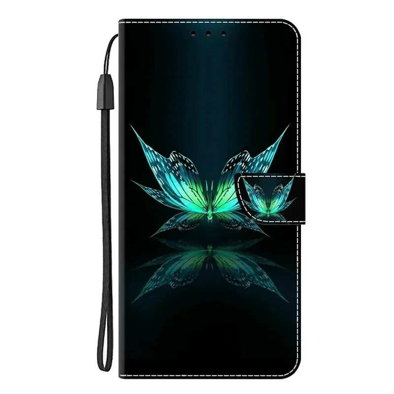 Elegant Leather Flip Wallet Phone Case with Magnetic Stand - Cute Design