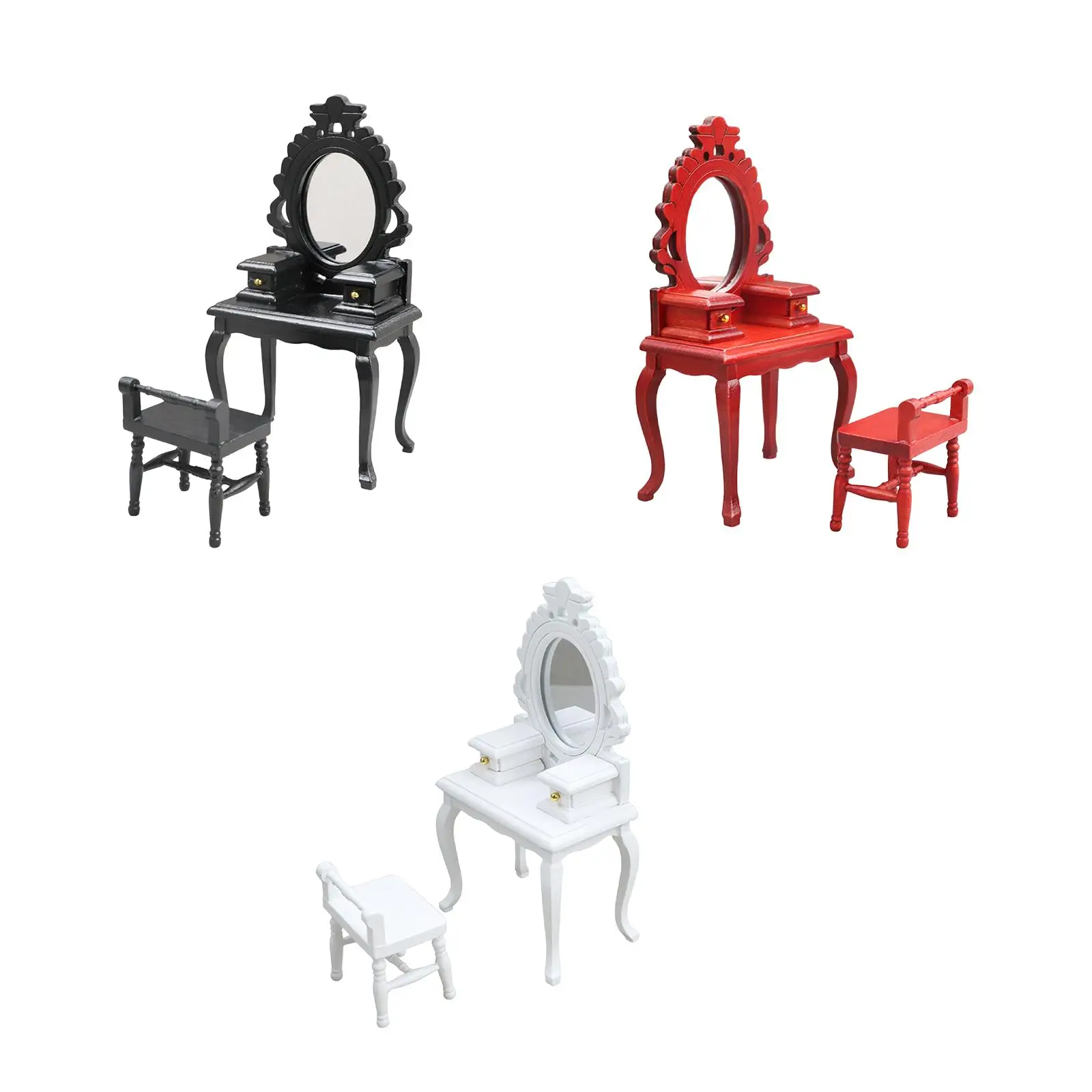 Simulation Mini Vanity Set Furniture Toy for Miniature Dollhouse Furniture Simulation Mini Vanity Set Furniture Toy for Miniature Dollhouse Furniture