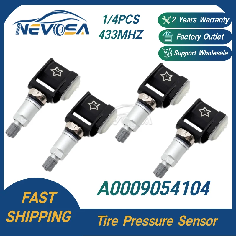 

Nevosa A0009054104 TPMS Sensor For Mercedes-Benz A-Class W177 GLE-Class W167 BMW X5 X6 X7 X4 Tire Pressure Monitor Sensor 433MHz
