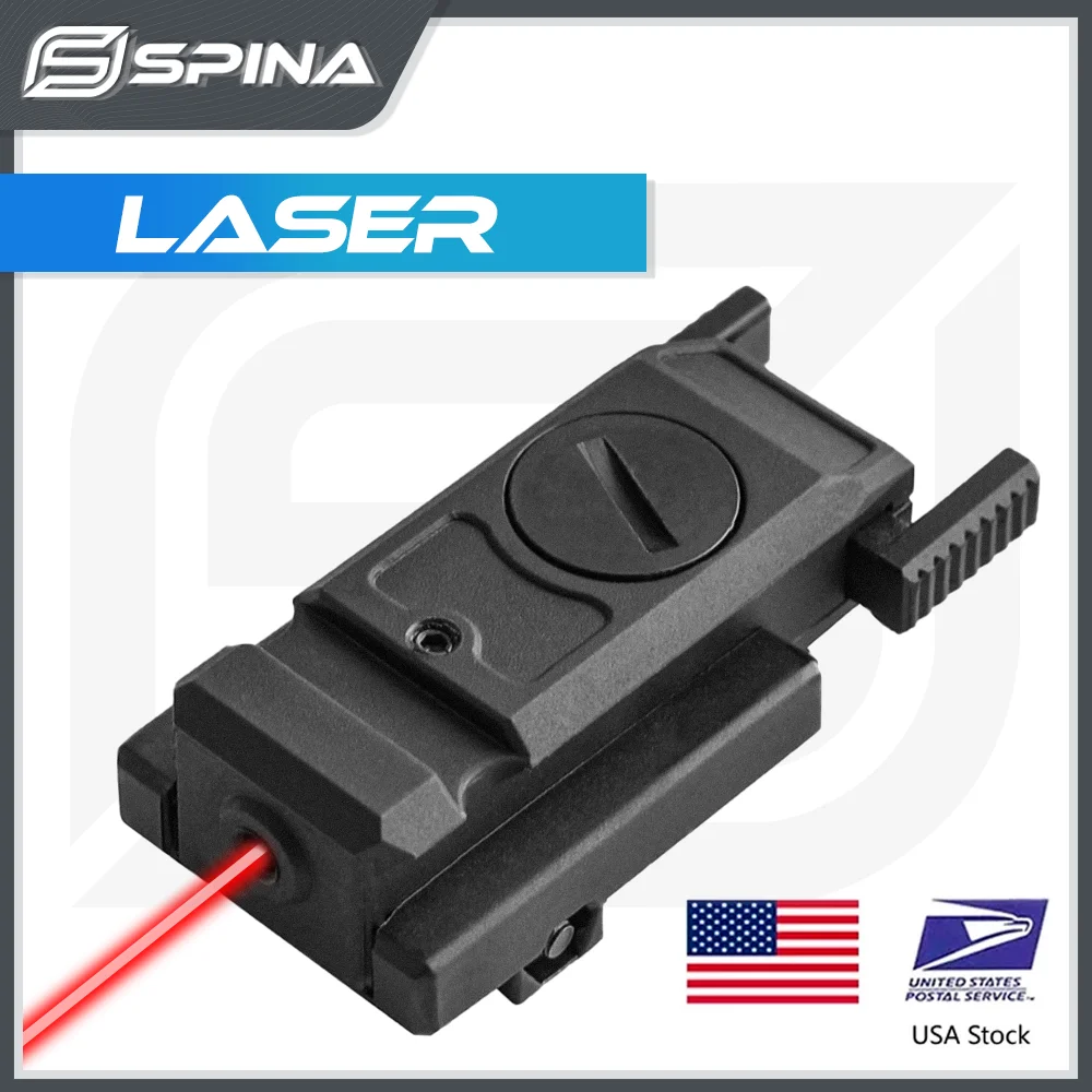 SPINA Low Profile Gun Laser Sight Tactical Pointer Airsoft Pistol with 20mm Picatinny Weaver Mount & 11mm Dovetail | Спорт и