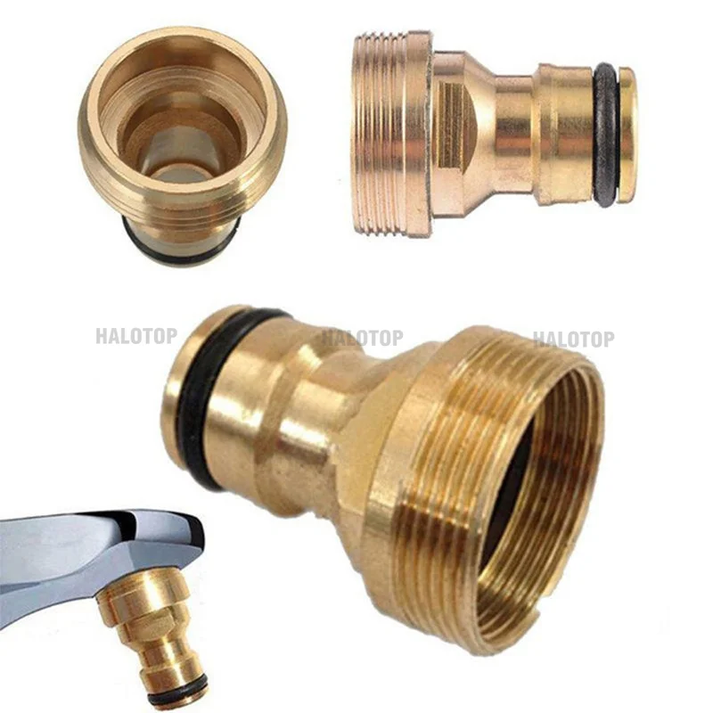 Set Connettori Per Tubo Da Giardino In Ottone | Adattatori 1/2" E 3/4" Con Ugello Spruzzatore Regolabile