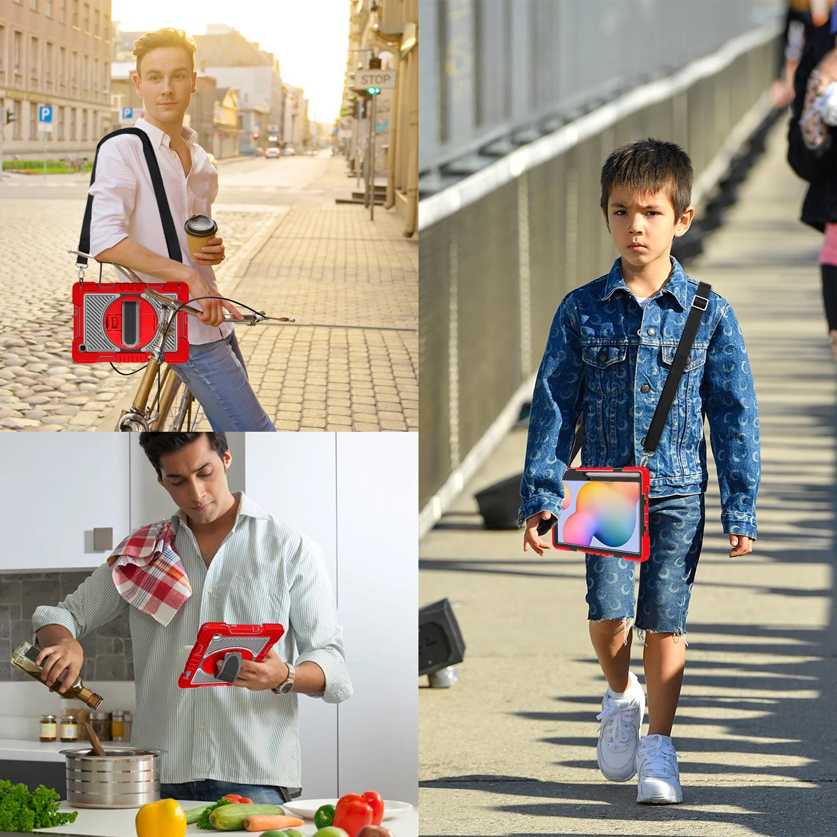 360° Rotating Kickstand Shockproof Cover for Samsung Galaxy Tab A 8.0/10.1 2019