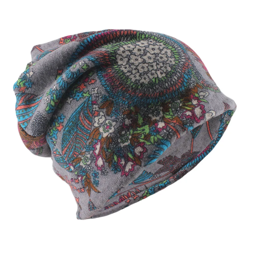 Neue Stil Mode Frauen Herbst Frühling Warme Mützen Skullies Hut Für Mädchen Tanzen Outdoor Sport Hüte Casual Floral Beanies Motorhaube – Detail 9