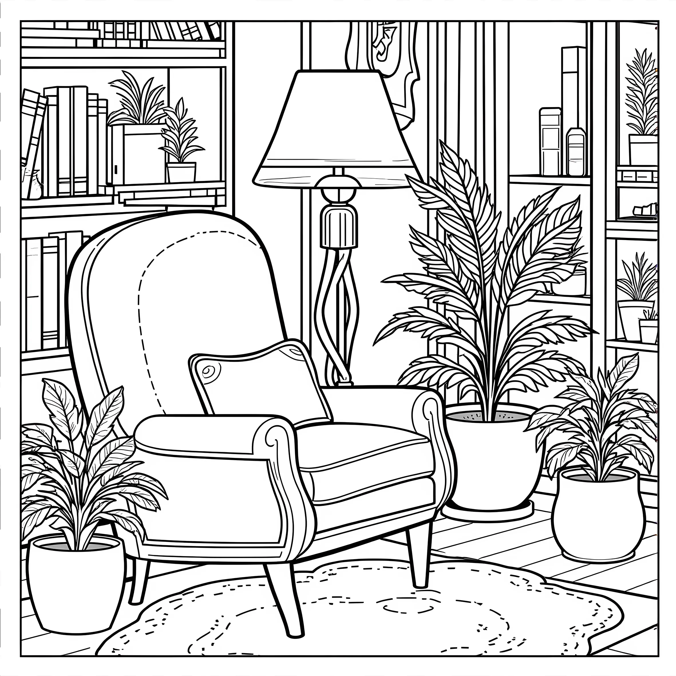 COLOR AT HOME Bold-easy Patterns Coloring Book for Adults Cute Drawing Book Perfect Gift for Party and Birthday 4