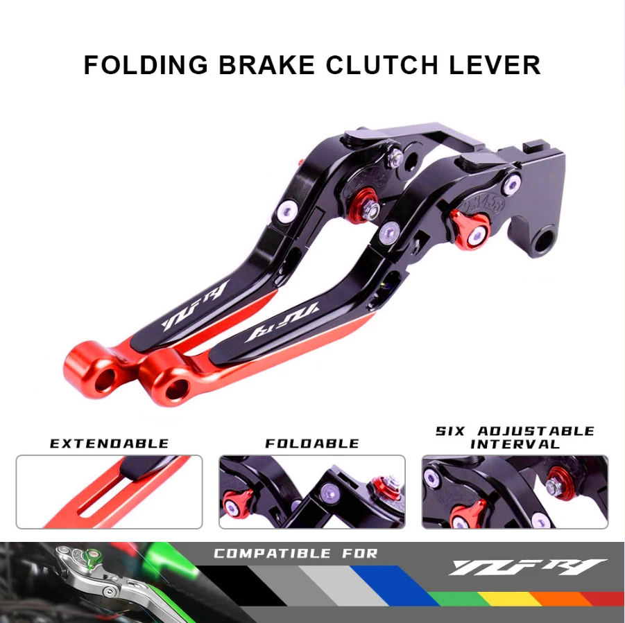 For YAMAHA YZF R1 R1M 1999-2023 2015 CNC Motorcycle Accessories Brake Clutch Handle Levers Adjustable Extendable Folding Lever brake clutch levers for 950 supermoto 2005 2006 motorcycle folding extendable lever accessories adjustable cnc aluminum