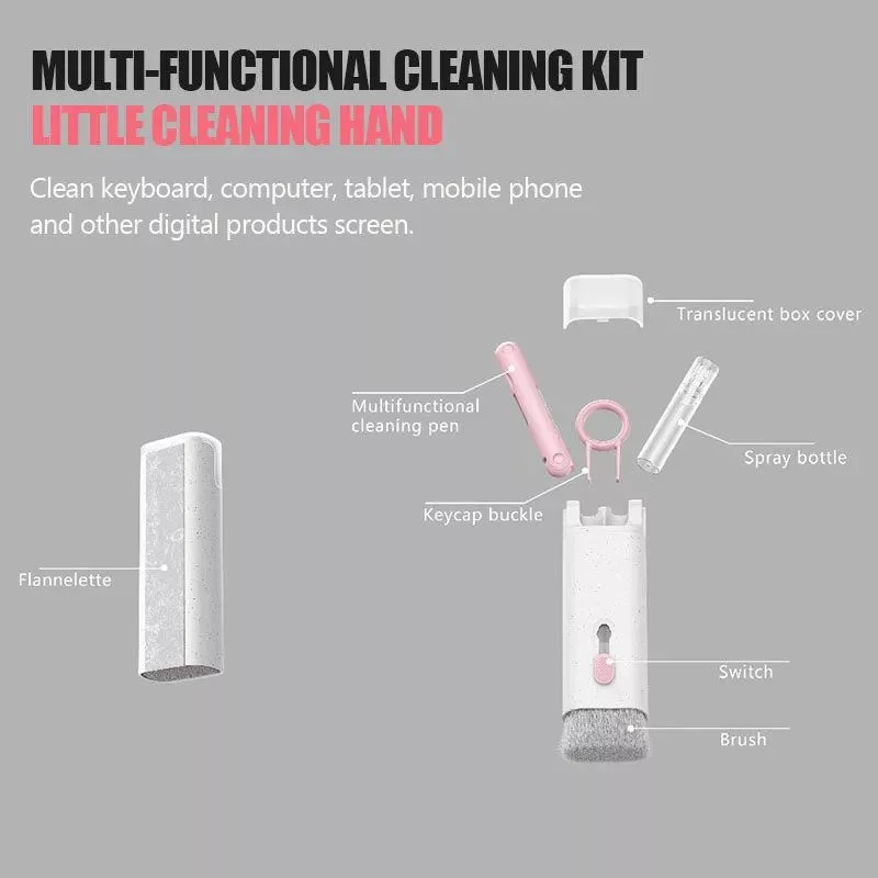 Keyboard Cleaning Kit with precision tools for cleaning laptop keyboards, computer keyboards, screens, and electronics by VelmoraMart.