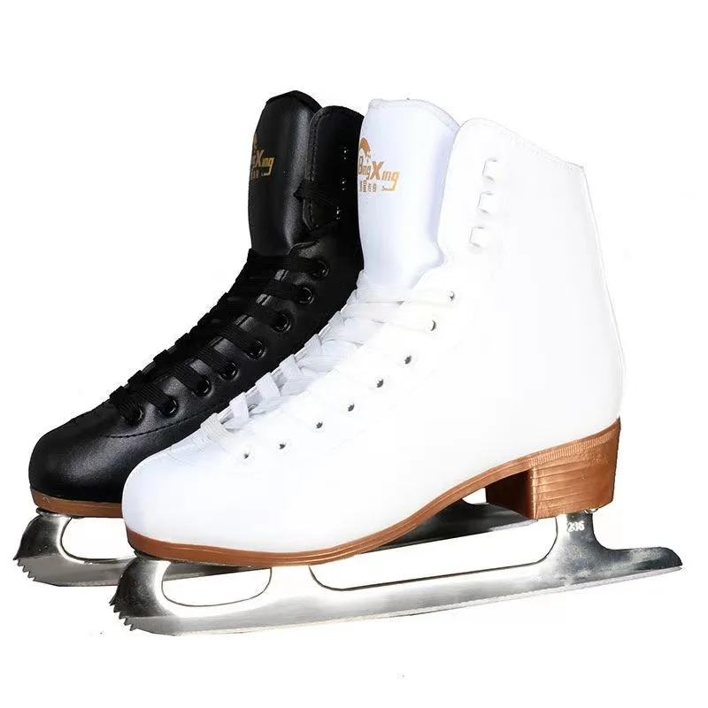 

Genuine Leather Warm Safe Ice Figure Skates Shoes, Comfortable with Ice Blade, Men and Women, Kids Skating for Beginners