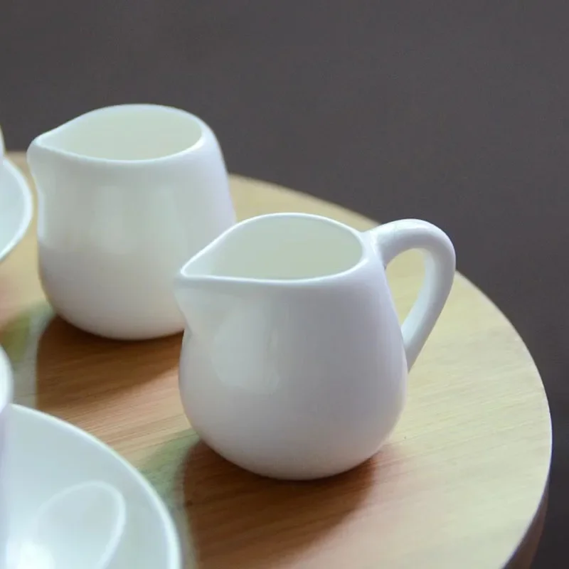 Brocchetta Salsa In Ceramica Bianca - Piccola Salsiera Con Manico Antigoccia, Lavabile In Lavastoviglie - Foto 7