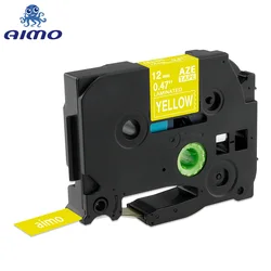 Multicolor Laminated Labeling Tape Cartridge (White on Yellow)