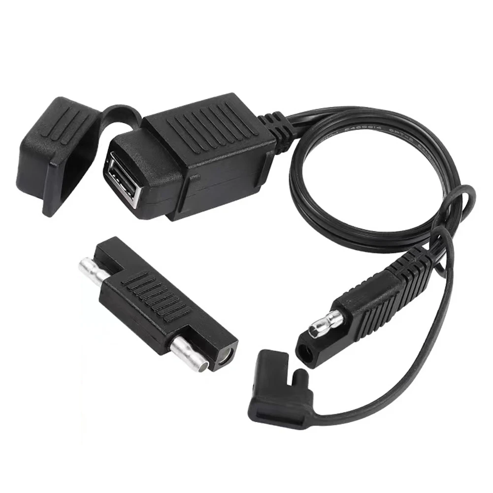 

SAE To USB Adaptor Charger 104cm 1pc Durable Practical Waterproof For Phone GPS Camera Charger Cable Adapter Kit