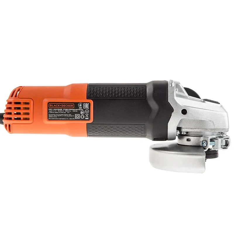 Машина шлифовальная угловая BLACK+DECKER KG8215 (Мощность 820 Вт, диск 115, регулировка положения кожуха без инструмента