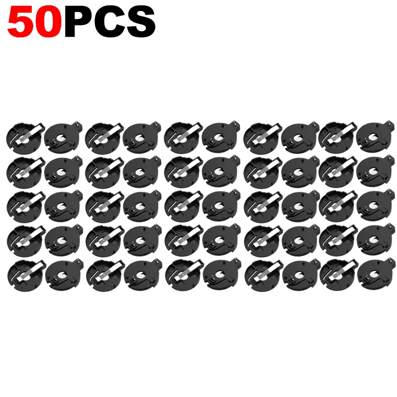 10-100Pcs CR2032 Battery Holder Coin Cell Case CR2032 CR2025 CR2016 Coin Button Battery Holder with 2Pin 3V Solder Mounting Lead image 10