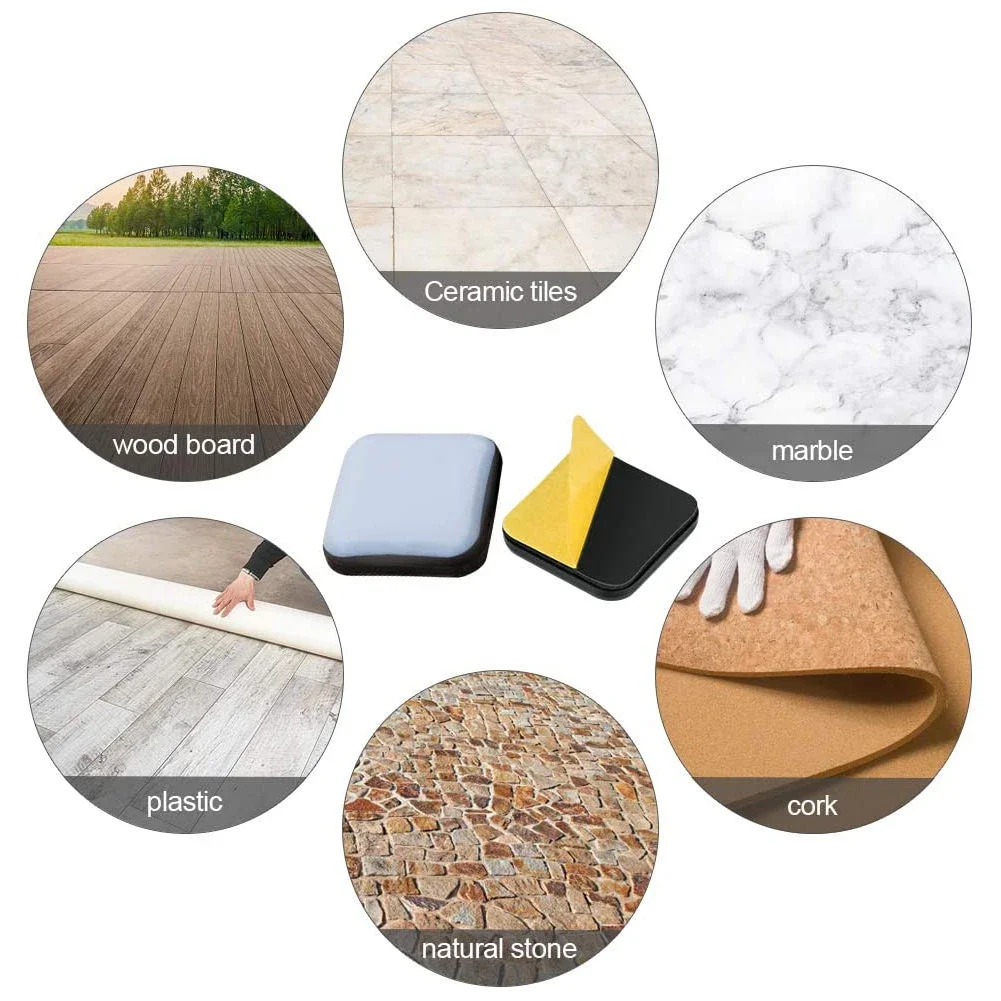 Furniture Gliders 20PCS Feet Square Floor Mover Pads For Household Hardware