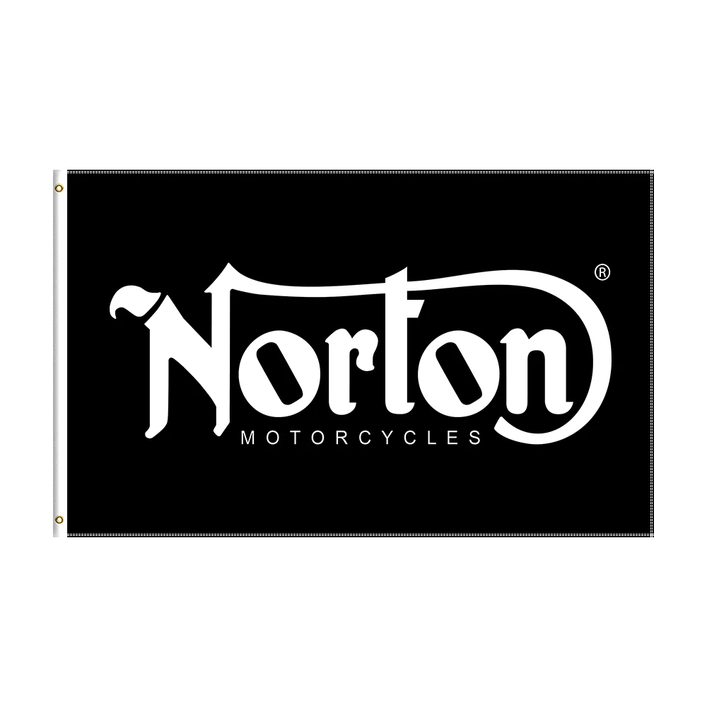 

3x5 футов Nortons флаг полиэстер Печатный гоночный мотоцикл баннер для декора