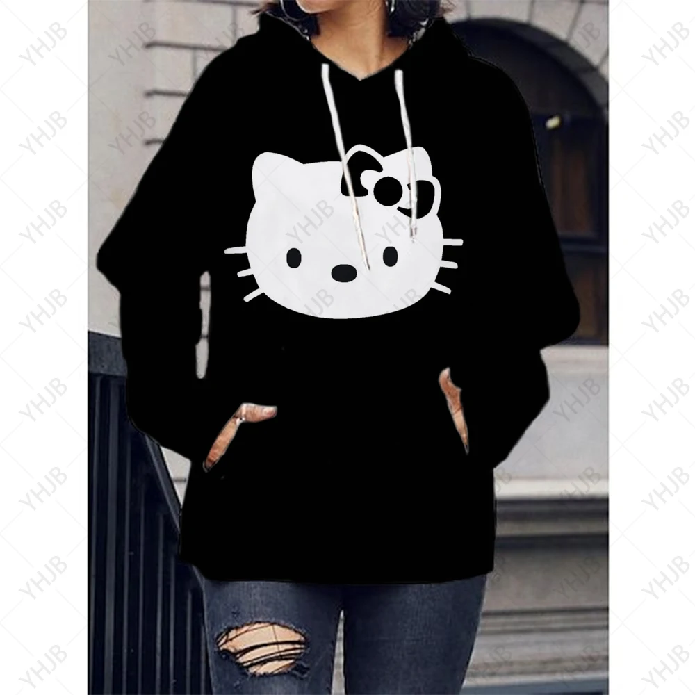 

Женская толстовка с длинным рукавом, с 3D-принтом Hello Kitty