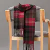 Men's Scarf Winter Thick Warm Plaid Fringed Tassels Cashmere Business Long Scarf Wraps Camping Hiking Scarf Shawl Classic Scarf 6