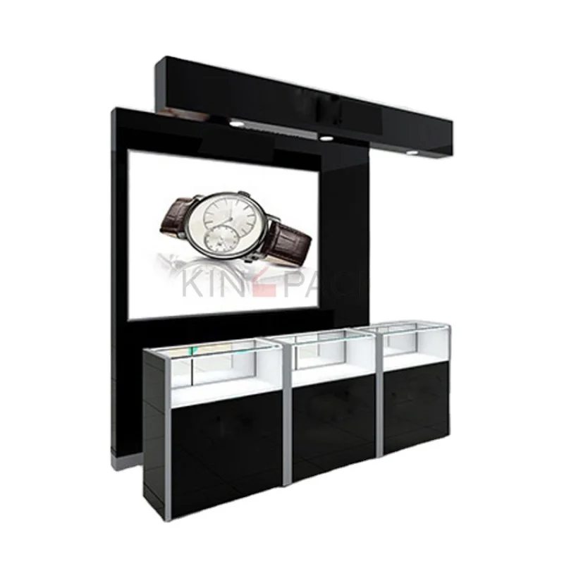 custom.Professional watch luxury showcase cabinet for wrist watch shop display stand counter store interior decoration design
