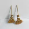 5Pcs Mini Broom Red Rope Straw Brooms Dollhouse Decor Halloween Micro Landscape Decorations Accessories Witch Broom 5