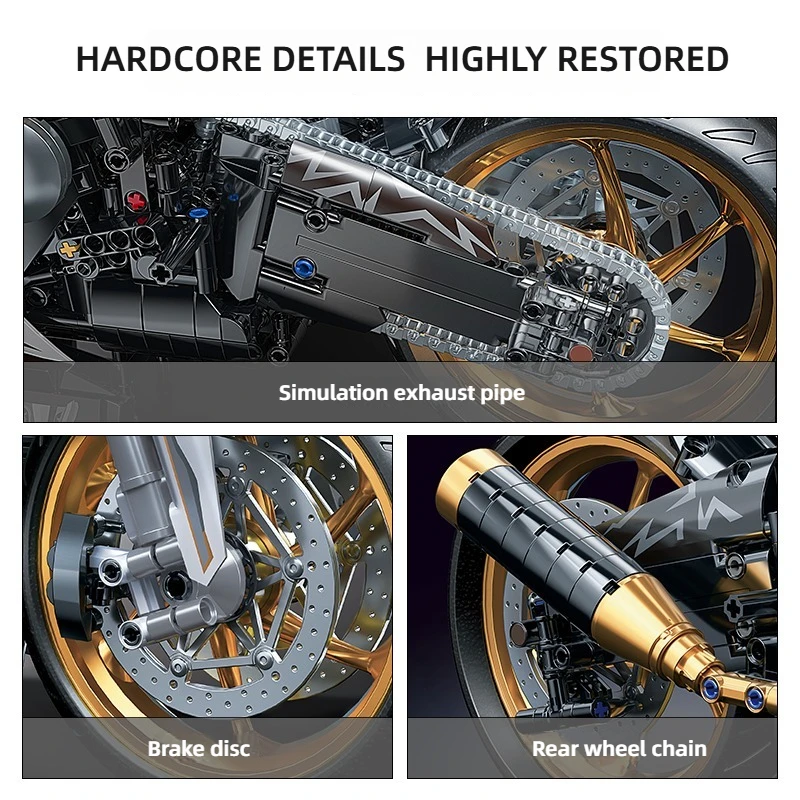 TOYLINX 2078PCS Off-Road Motorcycle Building Blocks Racing City