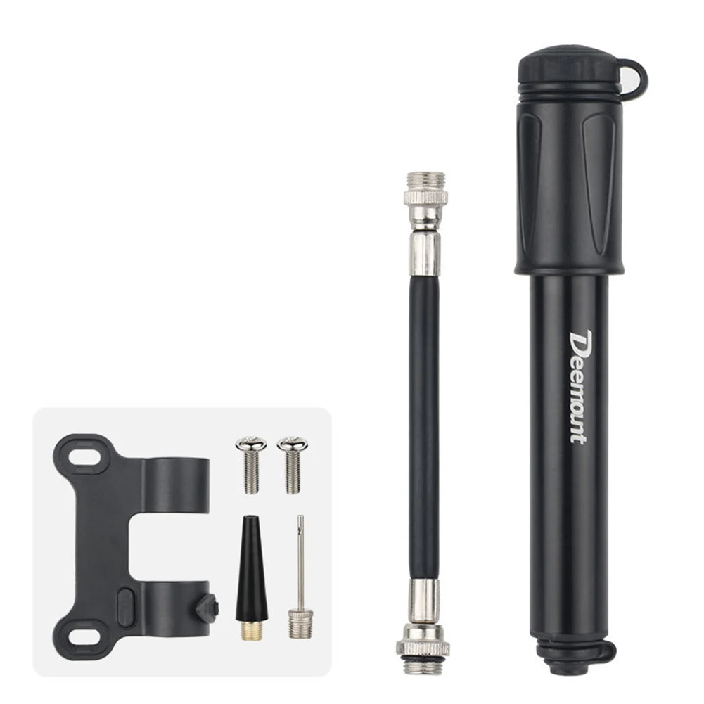 

1set Portable Pump Aluminum Alloy Plastic Hidden Can Be Built-in For Storage No Inversion Adjustment Labor-saving Bicycle Parts